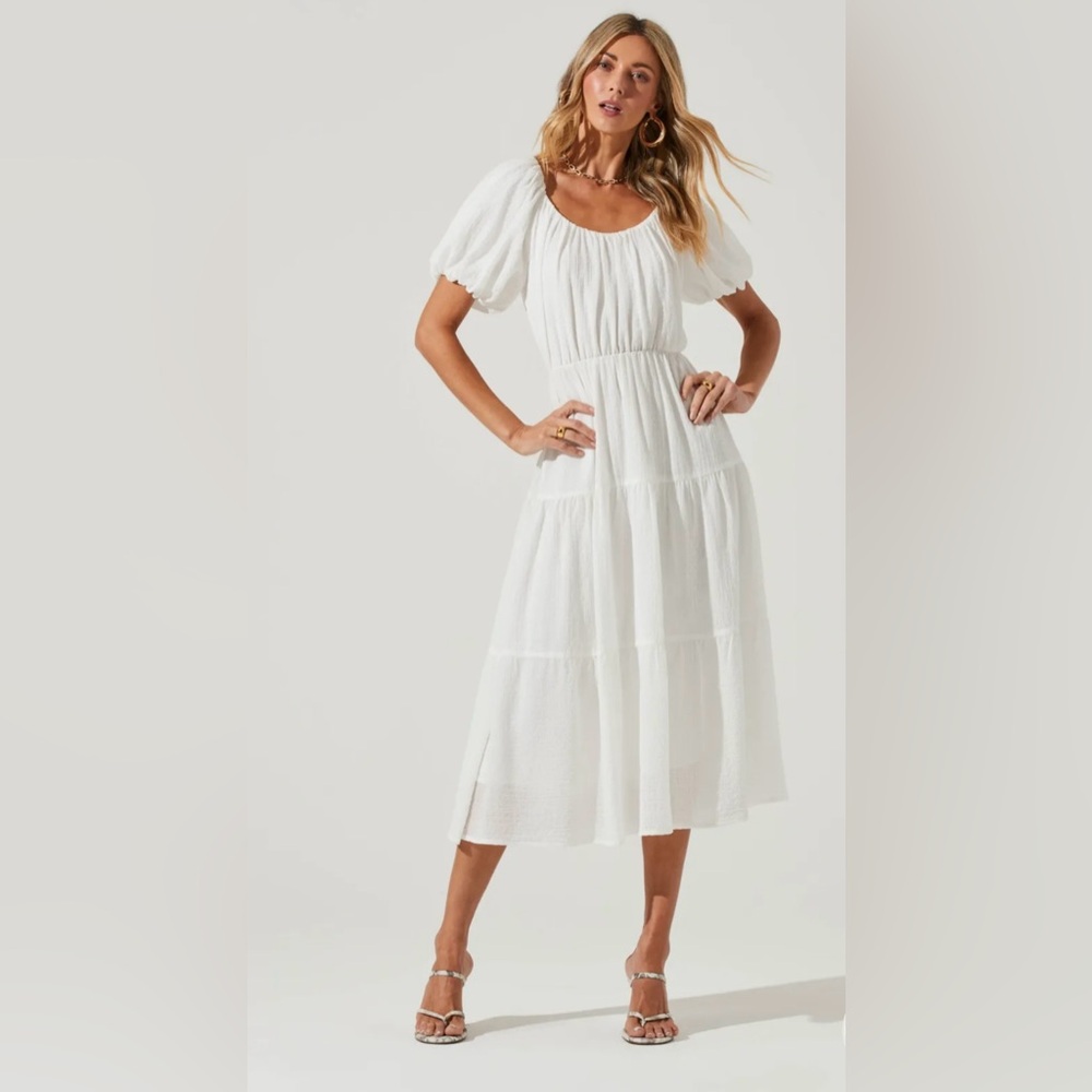 Astr White Maxi Dress
